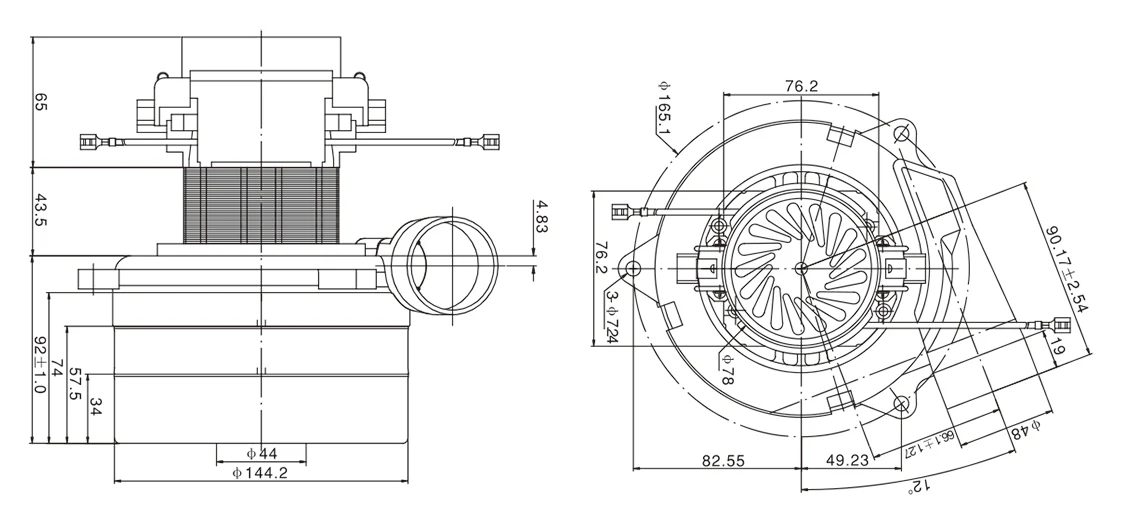 XWFT95 Brushed Vacuum Cleaner Motor