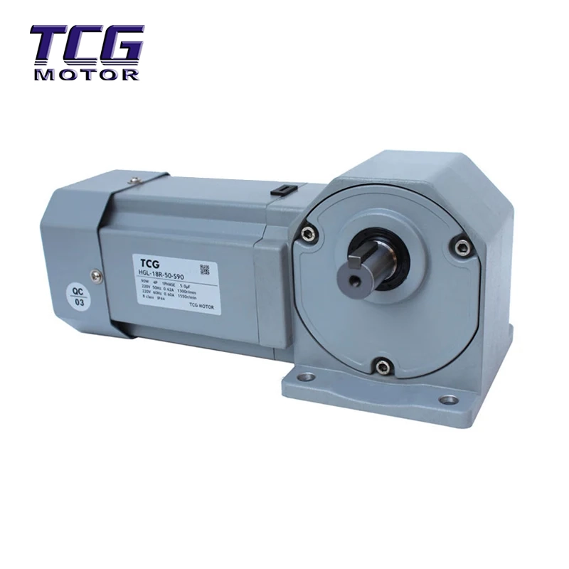 Motor Gear Sudut Kanan Aci Output Tunggal
